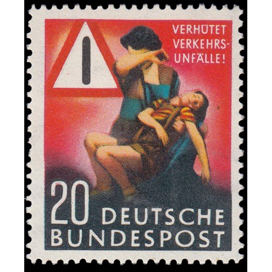 Alemania Federal Germany 48 1953 Contra los accidentes de circulación MH Alemania Federal Germany 48 1953 Contra los accidentes de circulación MH