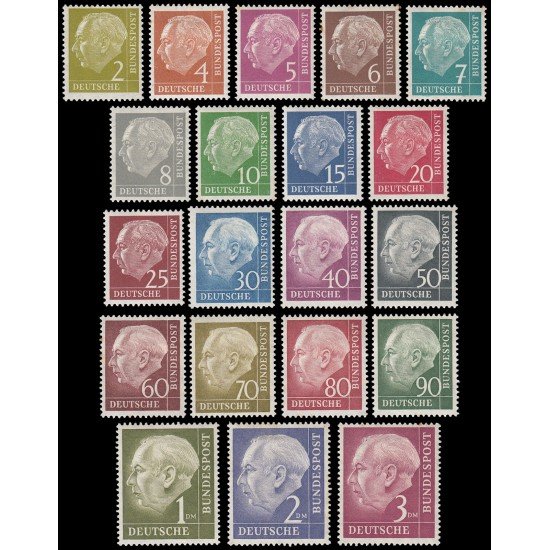 Alemania Federal Germany 62A/72B 1953 Primer presidente de Alemania federal Theodor Heuss MH Alemania Federal Germany 62A/72B 1953 Primer presidente de Alemania federal Theodor Heuss MH