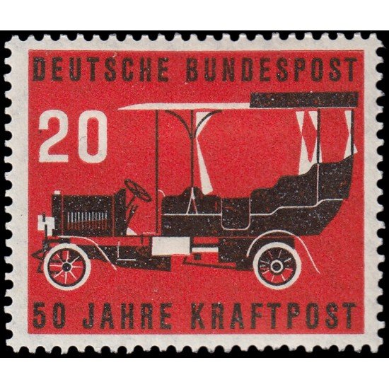 Alemania Federal Germany 87 1955 50 años de autobuses postales motorizados MH Alemania Federal Germany 87 1955 50 años de autobuses postales motorizados MH