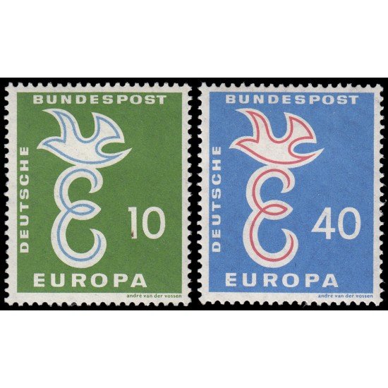 Alemania Federal Germany 164/65 1958 Europa (C.E.P.T.) Letra E MH Alemania Federal Germany 164/65 1958 Europa (C.E.P.T.) Letra E MH
