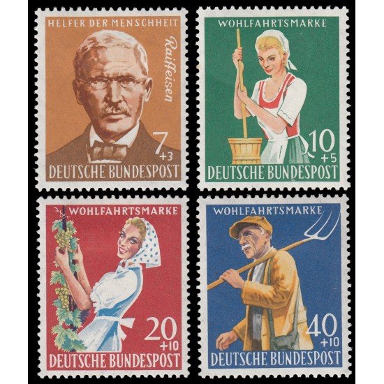 Alemania Federal Germany 168/71 1958 Al servicio de la humanidad Personajes diversos MH Alemania Federal Germany 168/71 1958 Al servicio de la humanidad Personajes diversos MH