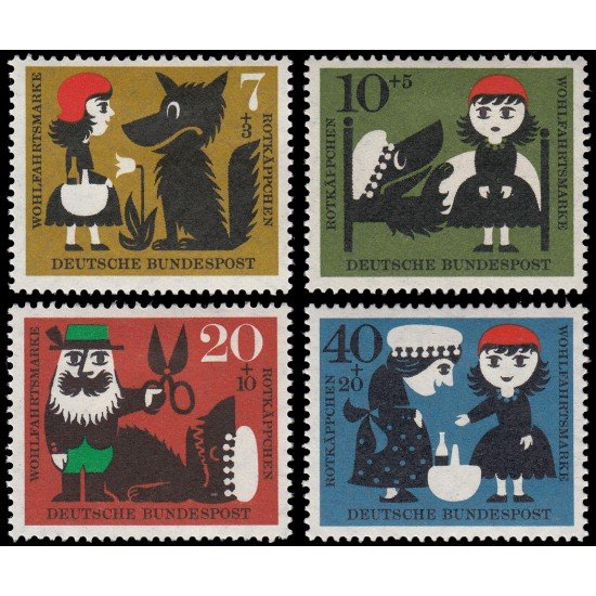 Alemania Federal Germany 213/16 1960 Cuentos de los hermanos Grimm MH Alemania Federal Germany 213/16 1960 Cuentos de los hermanos Grimm MH