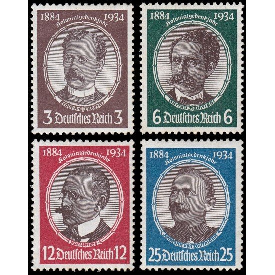 Alemania Imperio Germany 499/02 1934 50 aniv. del establecimiento de colonias alemanas MNH Alemania Imperio Germany 499/02 1934 50 aniv. del establecimiento de colonias alemanas MNH