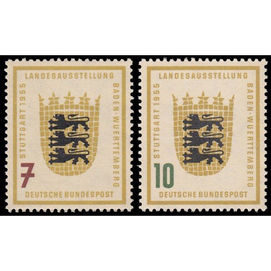 Alemania Federal Germany 89/90 1955 Exposición Nacional de Baden-Württemberg, Stuttgart MNH Alemania Federal Germany 89/90 1955 Exposición Nacional de Baden-Württemberg, Stuttgart MNH