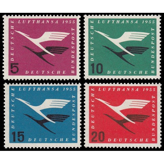 Alemania Federal Germany 81/84 1955 La aerolínea alemana Lufthansa vuelve a operar MNH Alemania Federal Germany 81/84 1955 La aerolínea alemana Lufthansa vuelve a operar MNH