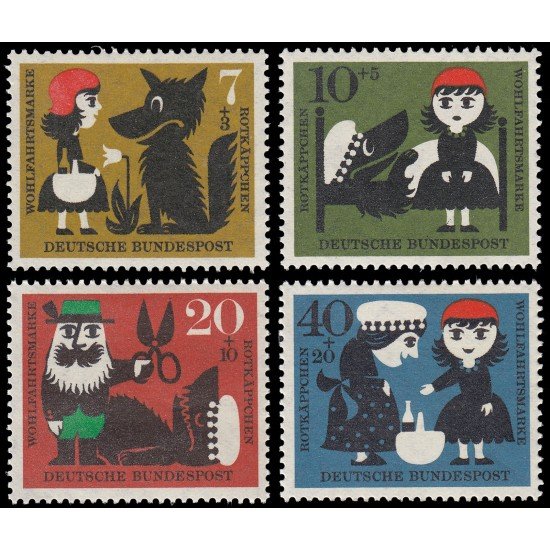 Alemania Federal Germany 213/16 1960 Cuentos de los hermanos Grimm MNH Alemania Federal Germany 213/16 1960 Cuentos de los hermanos Grimm MNH