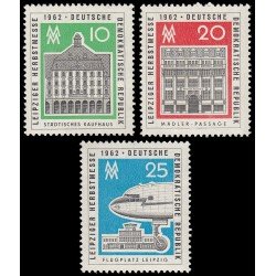 Alemania Oriental 626/28 1962 Feria de otoño de Leipzig MNH Alemania Oriental 626/28 1962 Feria de otoño de Leipzig MNH