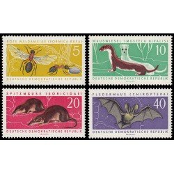 Alemania Oriental 582/85 1962 Protección de la fauna MNH Alemania Oriental 582/85 1962 Protección de la fauna MNH