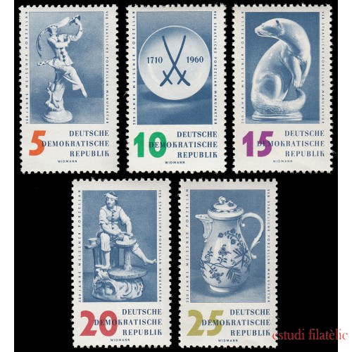 Alemania Oriental 490/94 1960 250 aniv. de la fábrica de porcelana de Meissen MNH