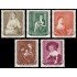 Alemania Oriental 408/12 1959 Cuadros devueltos de la Pinacoteca de Dresde MNH