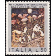 Italia Italy 1196 1974 XIV Congreso internacional de la vida y el vino MNH