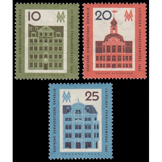 Alemania Oriental 586/88 1962 Feria de primavera de Leipzig MNH