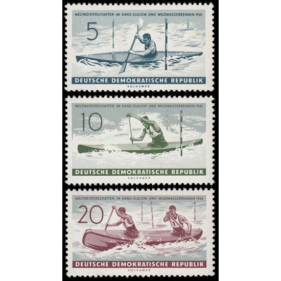 Alemania Oriental 551/53 1961 Campeonatos del mundo de canoa-kayak MNH Alemania Oriental 551/53 1961 Campeonatos del mundo de canoa-kayak MNH