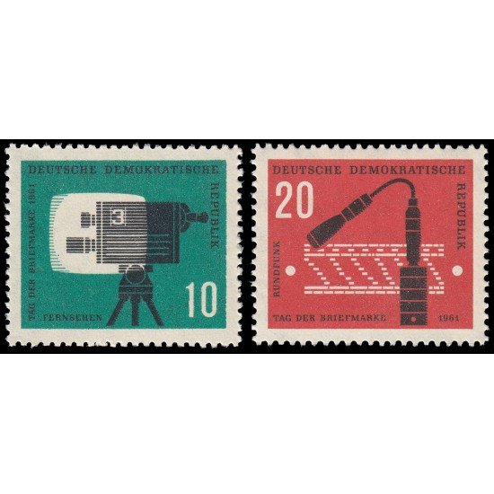 Alemania Oriental 574/75 1961 Día del sello MNH