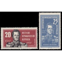 Alemania Oriental 508/09 1960 Bicentenario del nacimiento del conde Neidhardt por Gneisenau MNH Alemania Oriental 508/09 1960 Bicentenario del nacimiento del conde Neidhardt por Gneisenau MNH