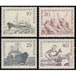 Alemania Oriental 532/35 1961 Flota de pesca de altura MNH Alemania Oriental 532/35 1961 Flota de pesca de altura MNH