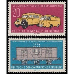 Alemania Oriental 504/05 1960 Día del sello MNH Alemania Oriental 504/05 1960 Día del sello MNH