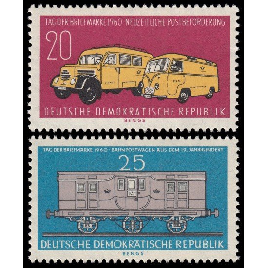 Alemania Oriental 504/05 1960 Día del sello MNH Alemania Oriental 504/05 1960 Día del sello MNH