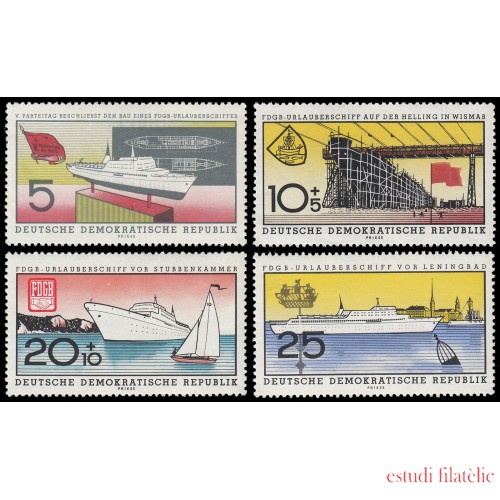 Alemania Oriental 484/87 1960 Construcción naval MNH