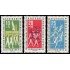 Alemania Oriental 668/70 1963 Festival nacional de gimnasia y deporte en Leipzig MNH