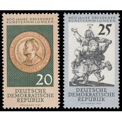 Alemania Oriental 506/07 1960 400 aniv. de las colecciones antiguas del Museo de Dresde MNH Alemania Oriental 506/07 1960 400 aniv. de las colecciones antiguas del Museo de Dresde MNH