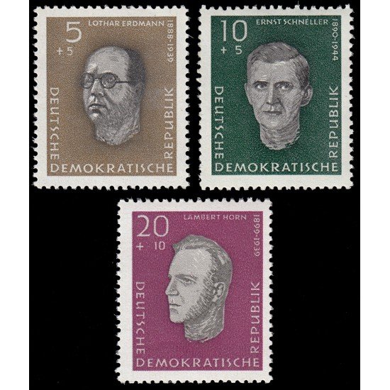 Alemania Oriental 468/70 1960 Construcción del monumento nacional de Sachsenhausen MNH Alemania Oriental 468/70 1960 Construcción del monumento nacional de Sachsenhausen MNH