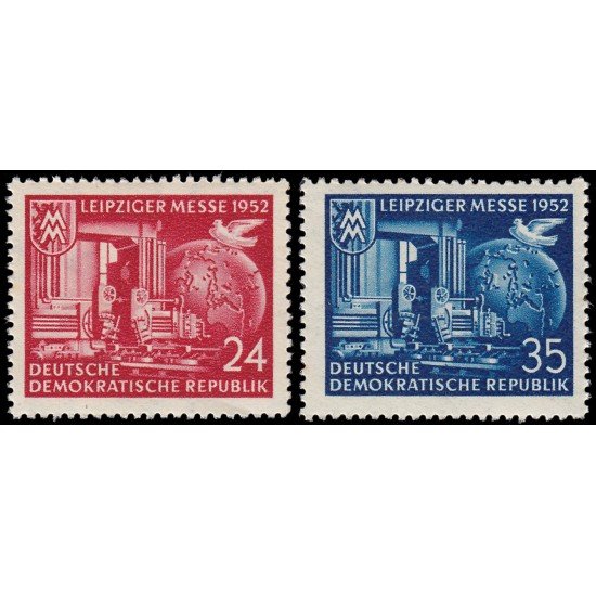 Alemania Oriental 67/68 1952 Feria de otoño Leipzig MNH