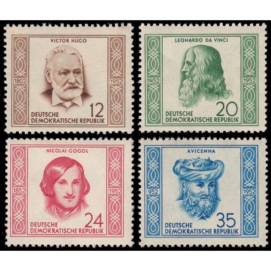 Alemania Oriental 63/66 1952 Celebridades internacionales MNH Alemania Oriental 63/66 1952 Celebridades internacionales MNH
