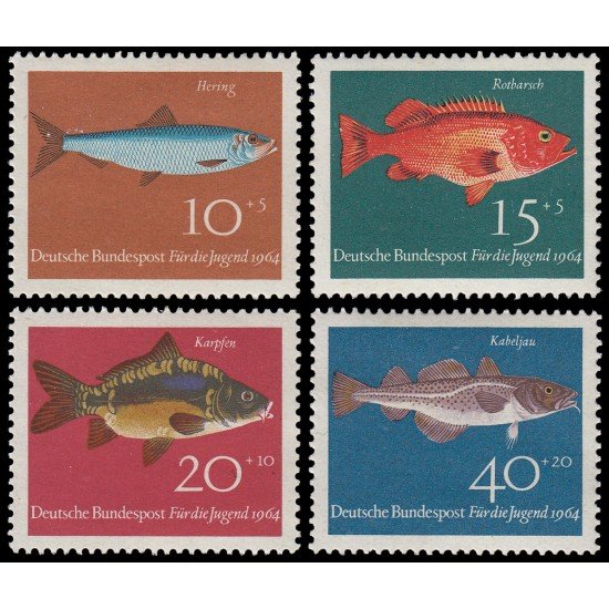 Alemania Federal Germany 284/87 1964 Sobretasa en beneficio de la juventud MNH Alemania Federal Germany 284/87 1964 Sobretasa en beneficio de la juventud MNH
