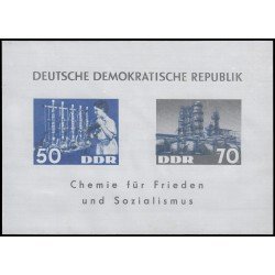 Alemania Oriental Germany HB 13 1963 La química por la paz y el socialismo MNH
