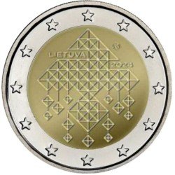 Lituania 2024 2 € euros conmemorativos Jardines de paja Lituania 2024 2 € euros conmemorativos Jardines de paja