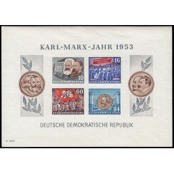 Alemania Oriental Germany HB 3A 1953 70 Aniversario de la muerte de Karl Marx MNH Alemania Oriental Germany HB 3A 1953 70 Aniversario de la muerte de Karl Marx MNH