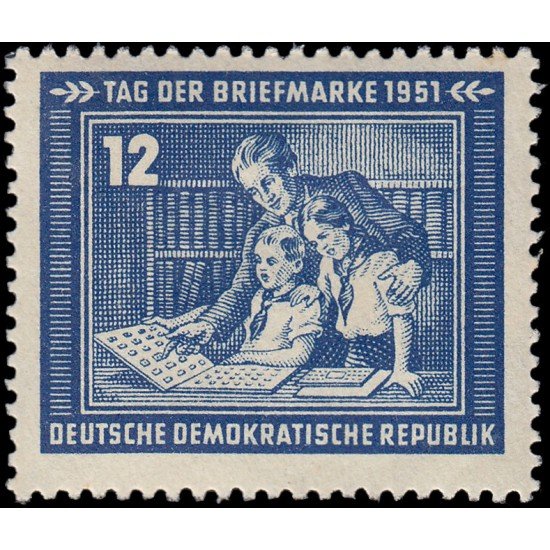 Alemania Oriental 47 1951 Día del sello MH Alemania Oriental 47 1951 Día del sello MH