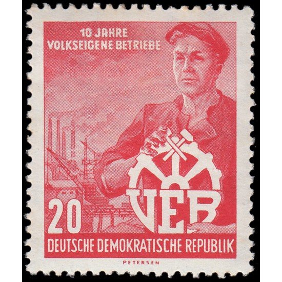 Alemania Oriental 253 1956 10 aniv. nacionalización de las empresas MH Alemania Oriental 253 1956 10 aniv. nacionalización de las empresas MH