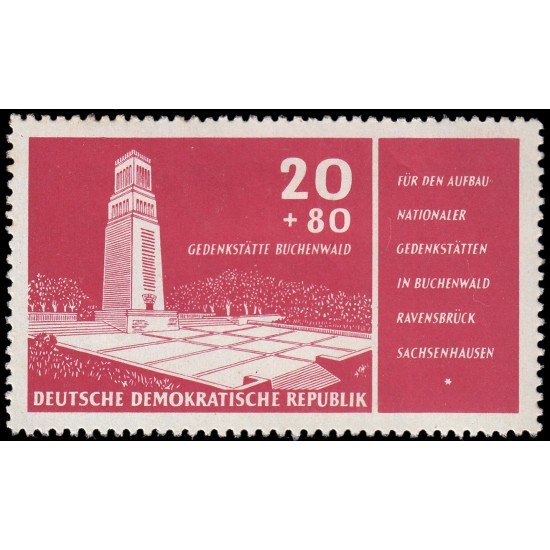 Alemania Oriental 263 1956 Inauguración del memorial de Buchenwald MH Alemania Oriental 263 1956 Inauguración del memorial de Buchenwald MH