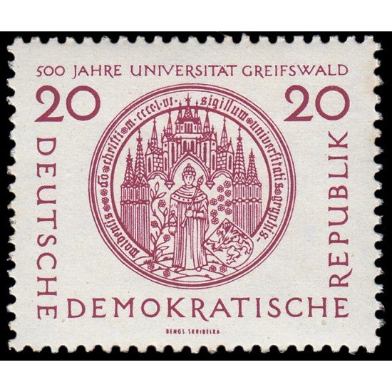 Alemania Oriental 266 1956 5º Cent. de la universidad de Greifswald MH Alemania Oriental 266 1956 5º Cent. de la universidad de Greifswald MH