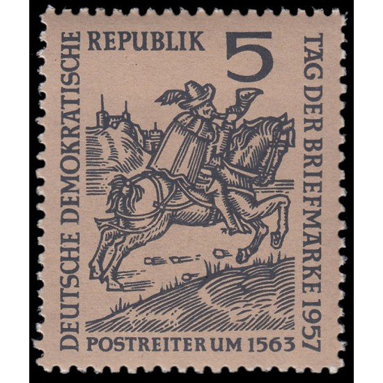 Alemania Oriental 325 1957 Día del sello MH Alemania Oriental 325 1957 Día del sello MH