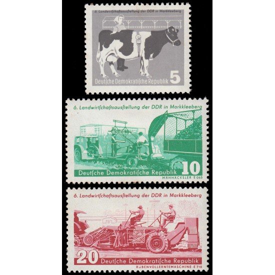 FAU3 Alemania Oriental 346/48 1958 Exposición agrícola en Markkleeberg MH FAU3 Alemania Oriental 346/48 1958 Exposición agrícola en Markkleeberg MH
