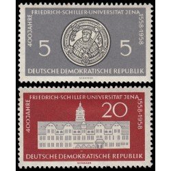 Alemania Oriental 367/68 1958 400 aniv. Universidad de F. Schiller MH Alemania Oriental 367/68 1958 400 aniv. Universidad de F. Schiller MH