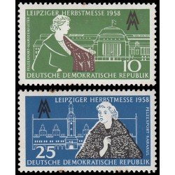 Alemania Oriental 373/74 1958 Feria de otoño en Leipzig MH Alemania Oriental 373/74 1958 Feria de otoño en Leipzig MH