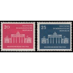 Alemania Oriental 380/81 1958 10 aniv. del municipio de Berlín-Este MH Alemania Oriental 380/81 1958 10 aniv. del municipio de Berlín-Este MH