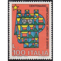 Italia Italy 1236 1975 Centenario de la unificación de los archivos del estado MNH Italia Italy 1236 1975 Centenario de la unificación de los archivos del estado MNH