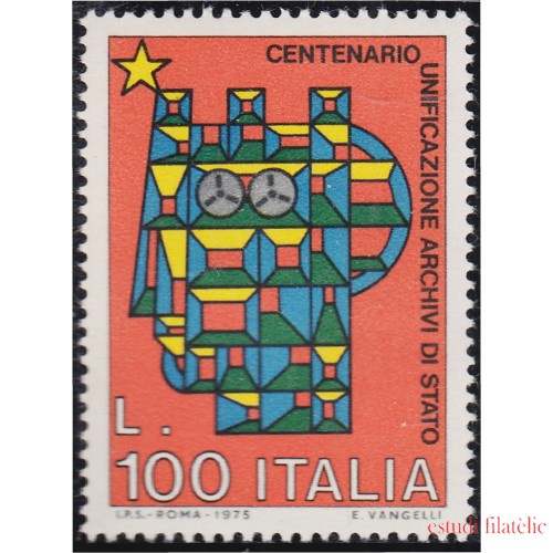 Italia Italy 1236 1975 Centenario de la unificación de los archivos del estado MNH