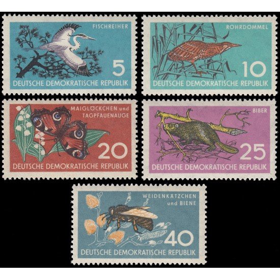 Alemania Oriental 403/07 1959 Conservación de la naturaleza MH Alemania Oriental 403/07 1959 Conservación de la naturaleza MH