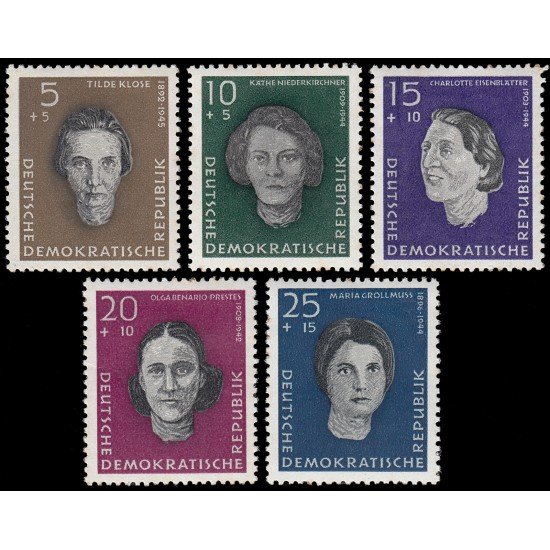 Alemania Oriental 429/33 1959 En recuerdo a los antifascistas de Ravensbrück MH Alemania Oriental 429/33 1959 En recuerdo a los antifascistas de Ravensbrück MH