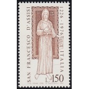 Italia Italy 1272 1976 750º Aniversario St. Francisco de Asís MNH