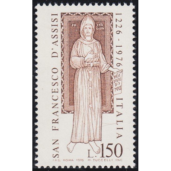 Italia Italy 1272 1976 750º Aniversario St. Francisco de Asís MNH