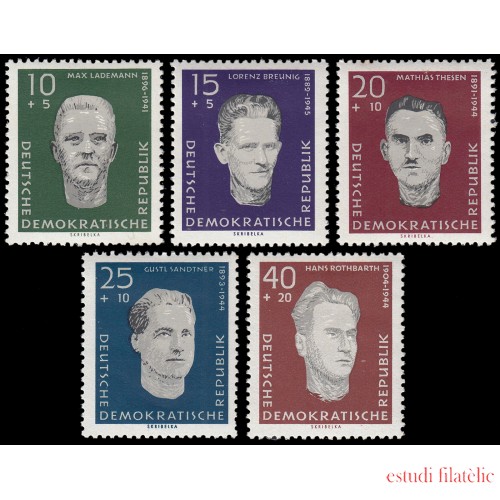 Alemania Oriental 479/83 1960 En recuerdo de los antisfascistas de Sachsenhausen MH