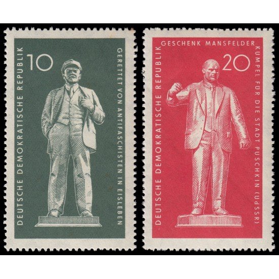 Alemania Oriental 488/89 1960 Monumentos a Lenin y Thalmann en Weimar MH Alemania Oriental 488/89 1960 Monumentos a Lenin y Thalmann en Weimar MH