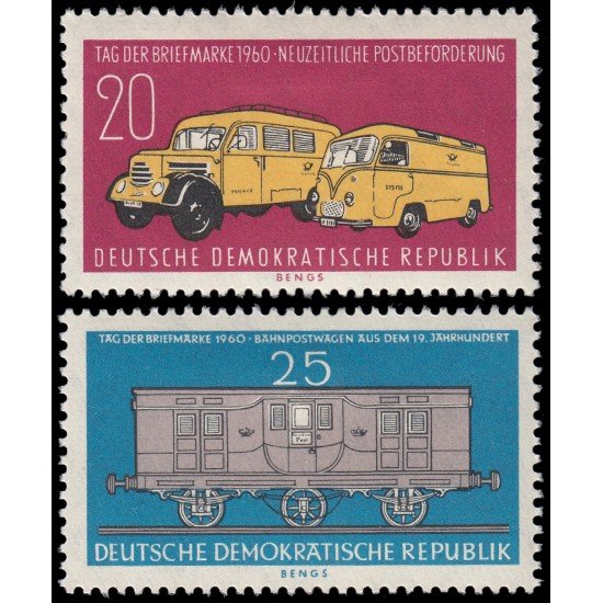 Alemania Oriental 504/05 1960 Día del sello MH Alemania Oriental 504/05 1960 Día del sello MH